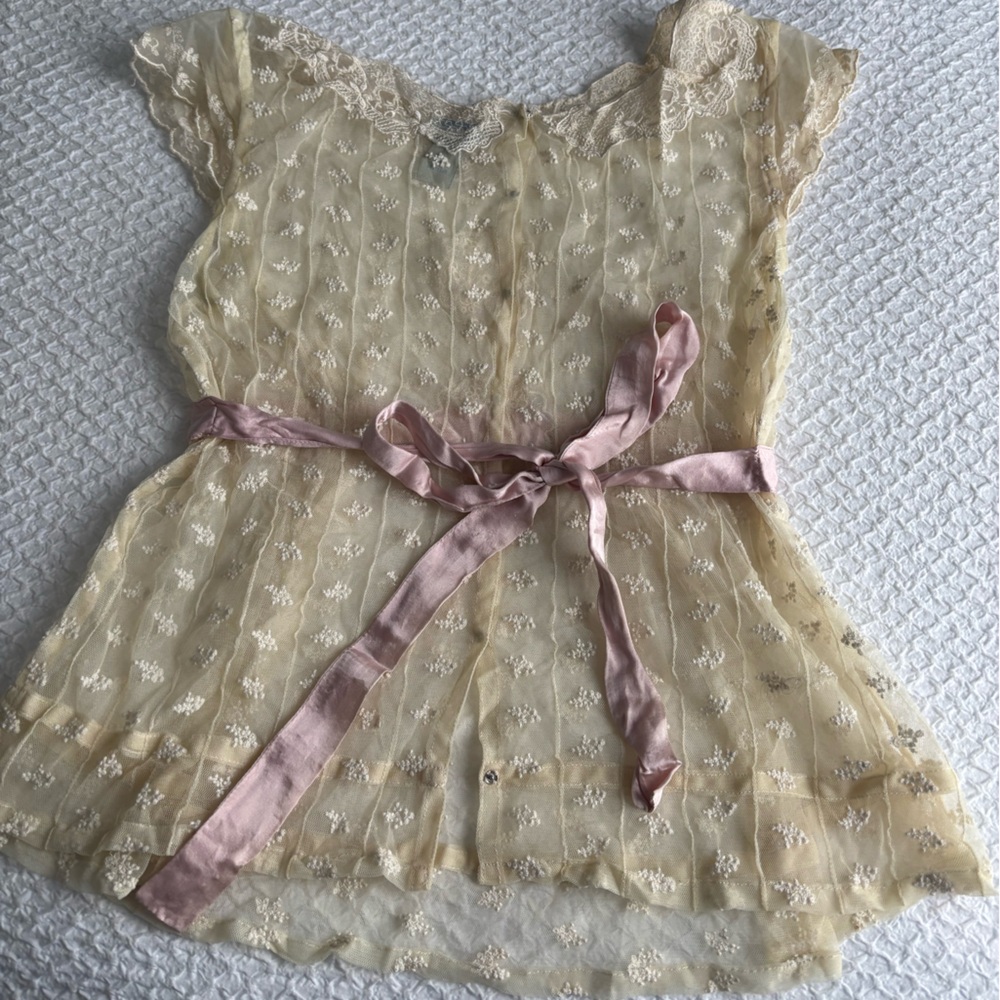 Anthropologie top silk tie sz 10